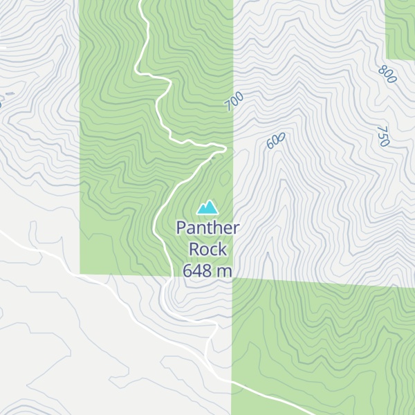 Map of Panther Rock