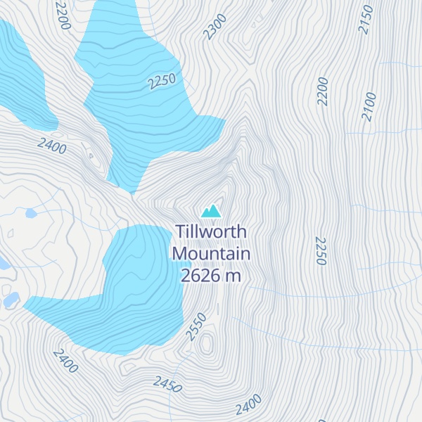 Map of Tillworth Mountain