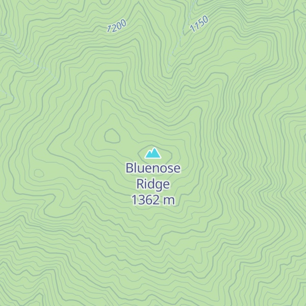 Map of Bluenose Ridge