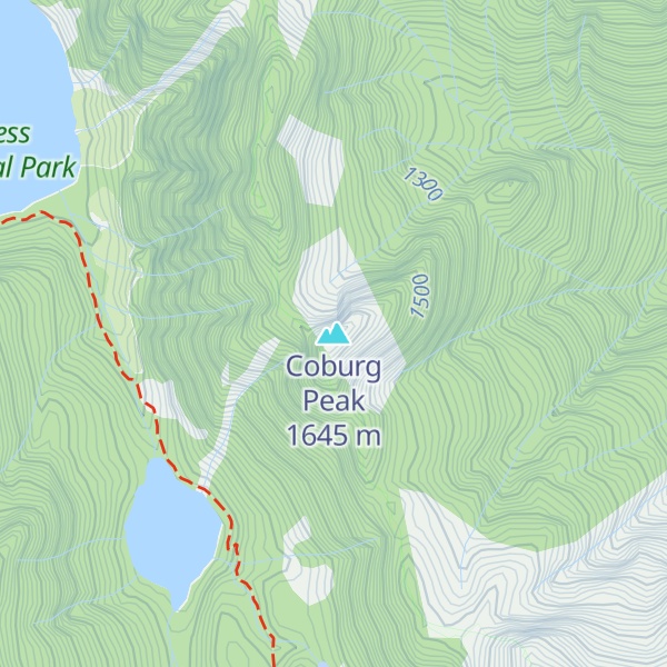 Map of Coburg Peak