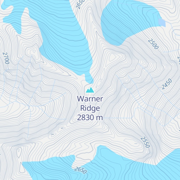 Map of Warner Ridge