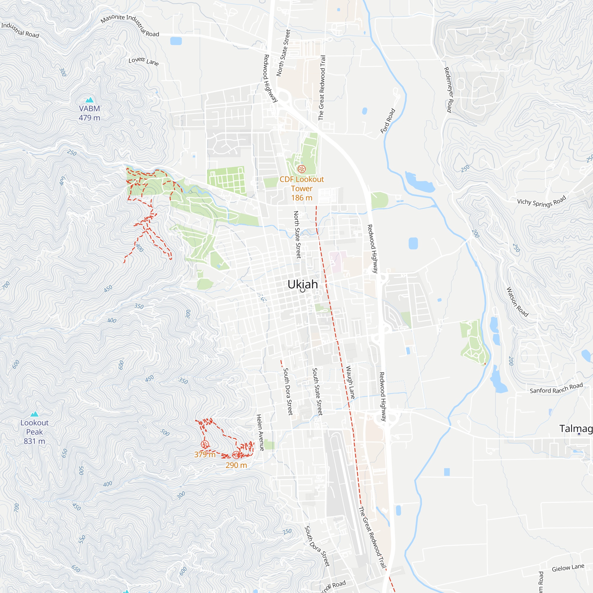Ukiah Vistor's Center map