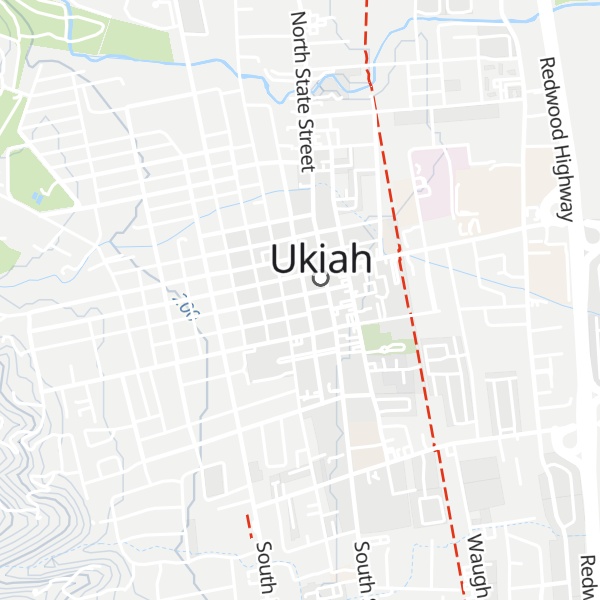 Map of Ukiah Vistor's Center