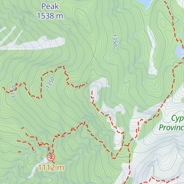 Map of Hat Mountain