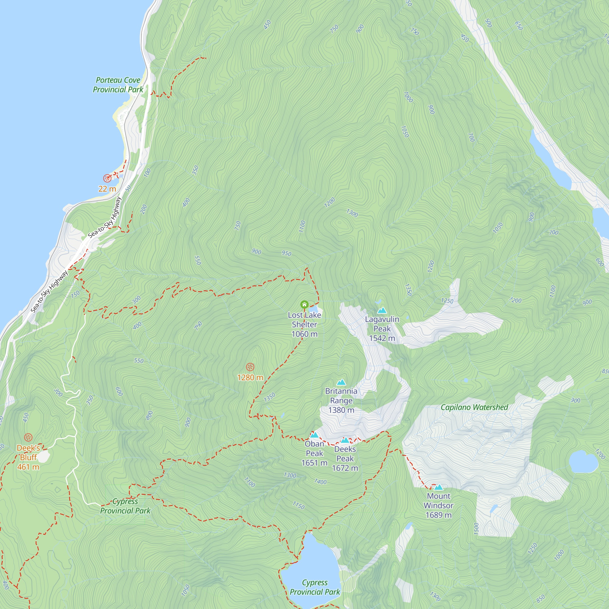 Lost Lake Shelter map