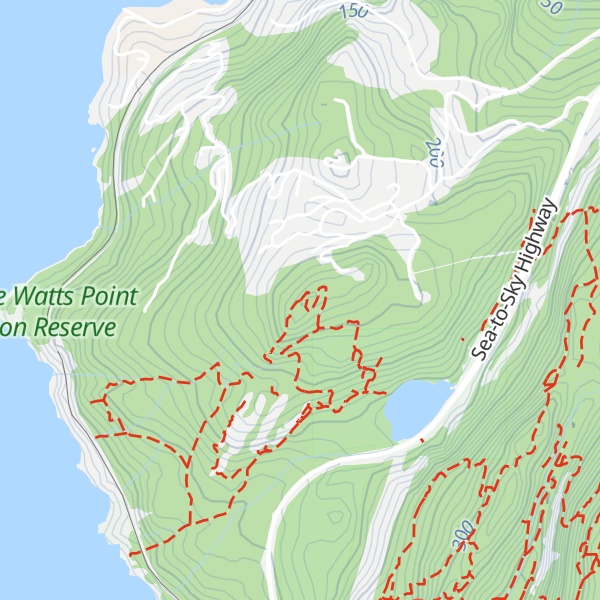 Map of Watts Point Summit