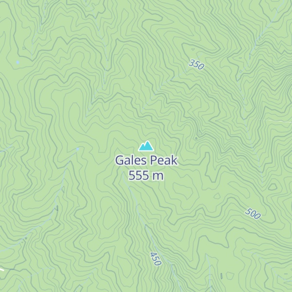 Map of Gales Peak