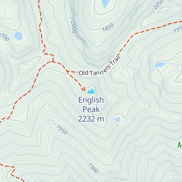 Map of English Peak