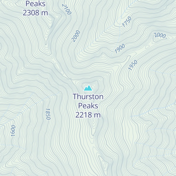 Map of Thurston Peaks