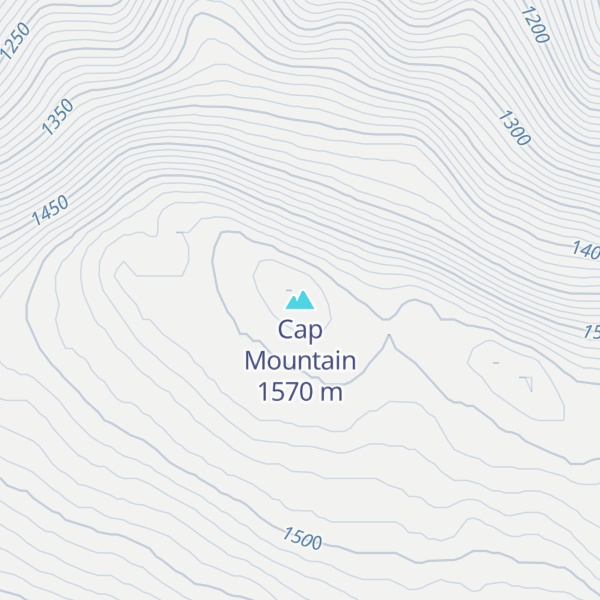 Map of Cap Mountain