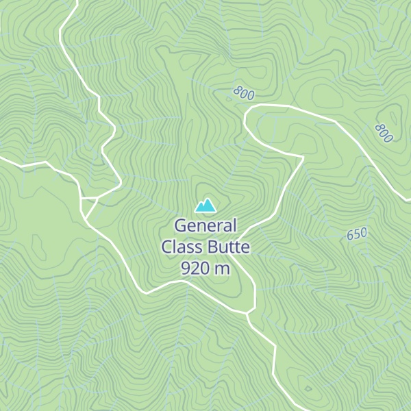 Map of General Class Butte