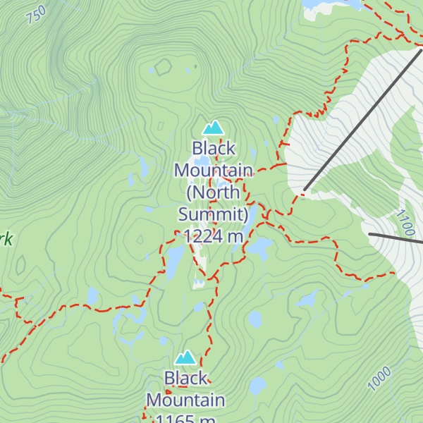 Map of Black Mountain (South Summit)