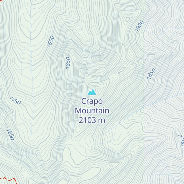 Map of Crapo Mountain