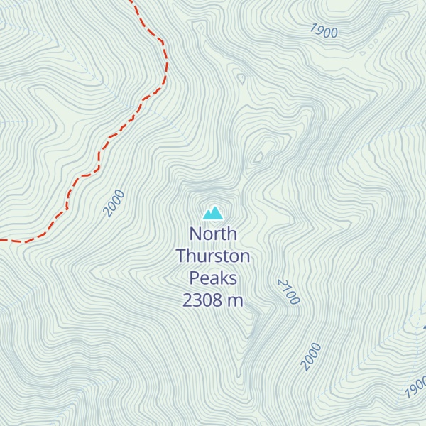 Map of North Thurston Peaks