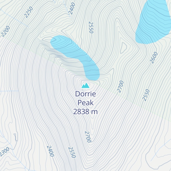 Map of Dorrie Peak