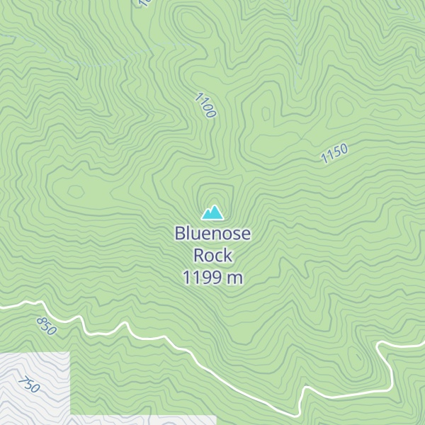 Map of Bluenose Rock