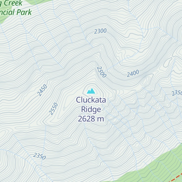 Map of Cluckata Ridge