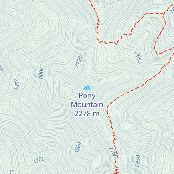 Map of Pony Mountain