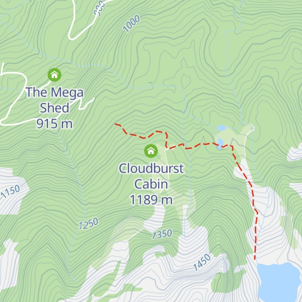 Map of Cloudburst Cabin