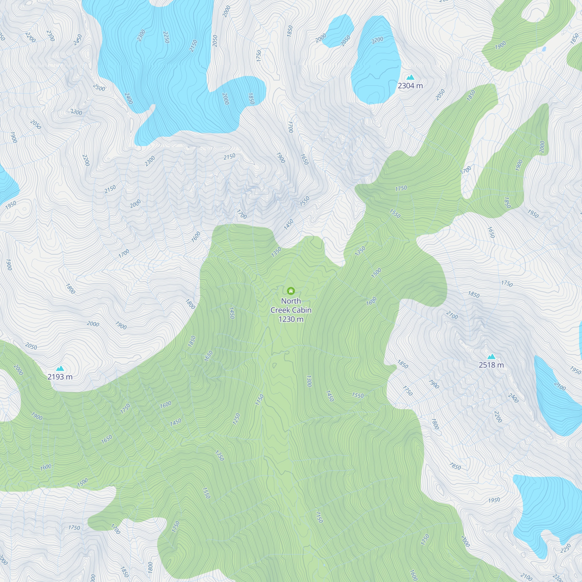 North Creek Cabin map