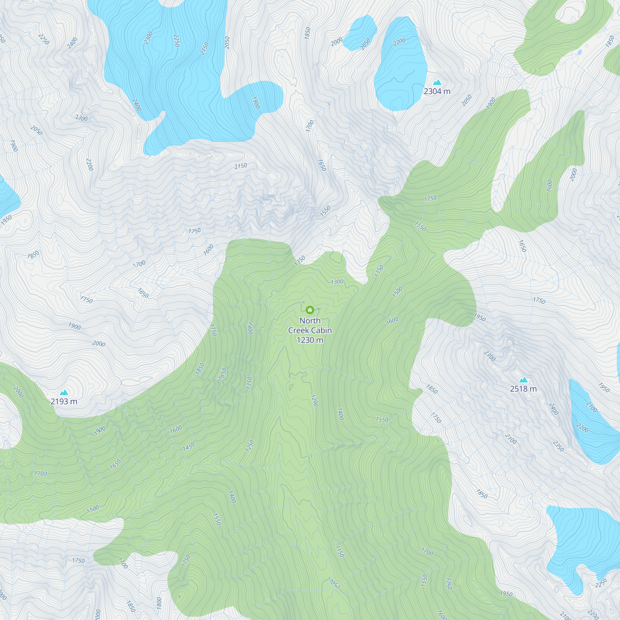 North Creek Cabin map