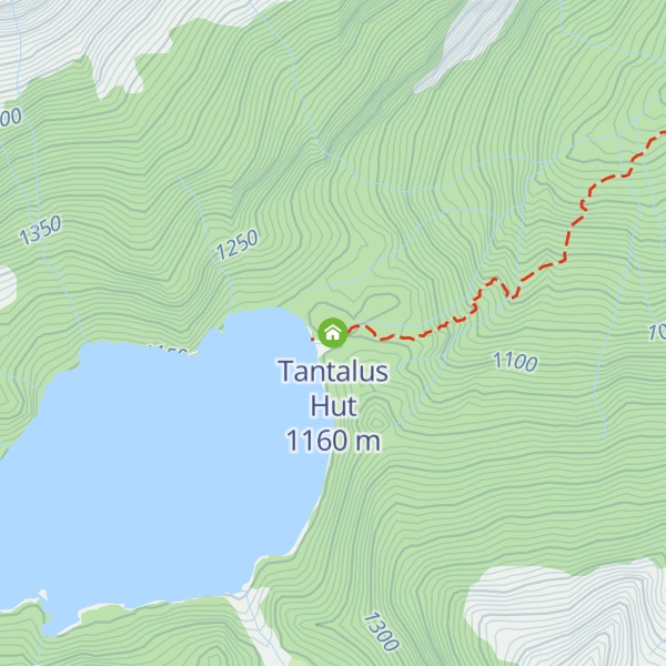 Map of Tantalus Hut
