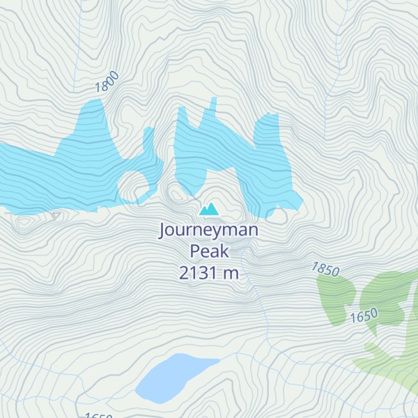 Map of Journeyman Peak