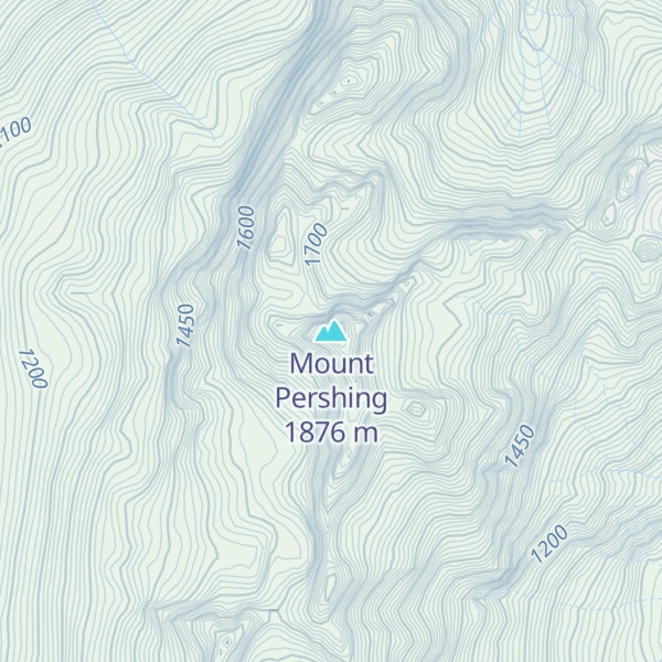 Map of Mount Pershing
