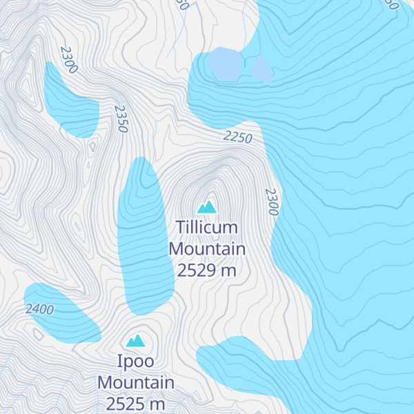 Map of Tillicum Mountain