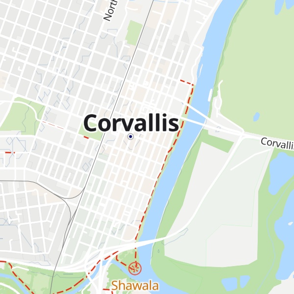 Map of Corvallis Visitor Center