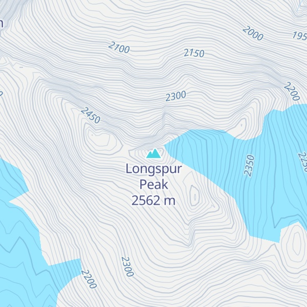 Map of Longspur Peak