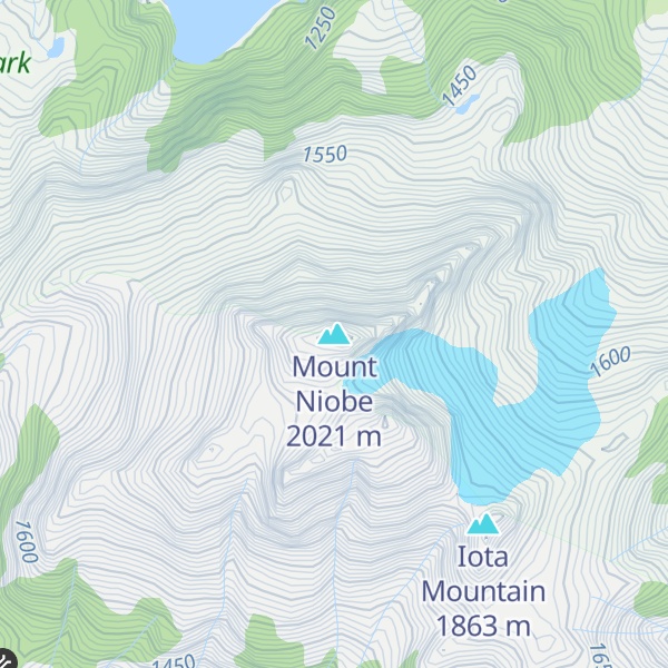 Map of Mount Niobe