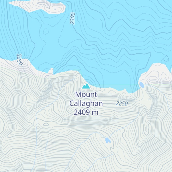 Map of Mount Callaghan