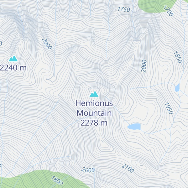 Map of Hemionus Mountain
