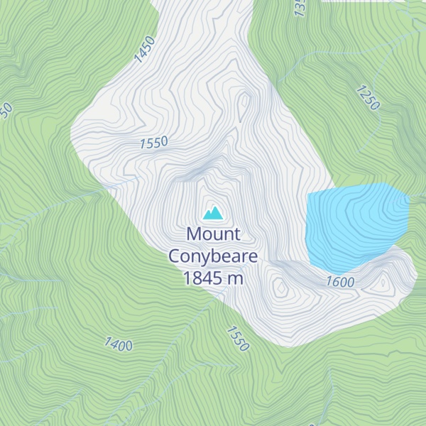 Map of Mount Conybeare