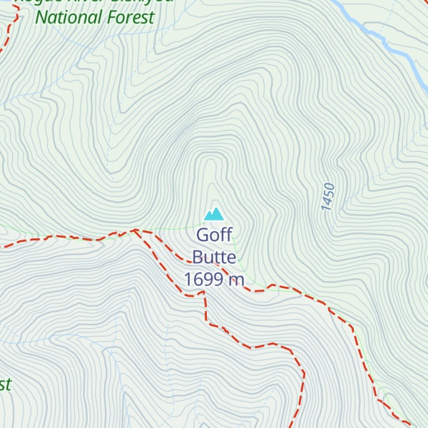 Map of Goff Butte