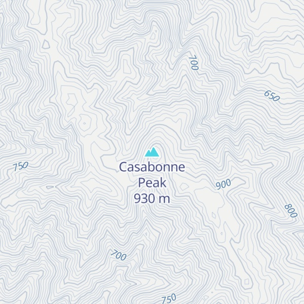 Map of Casabonne Peak