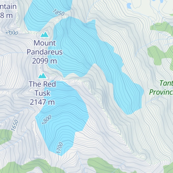 Map of Lydia Mountain