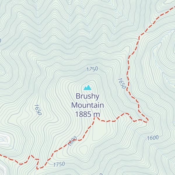 Map of Brushy Mountain