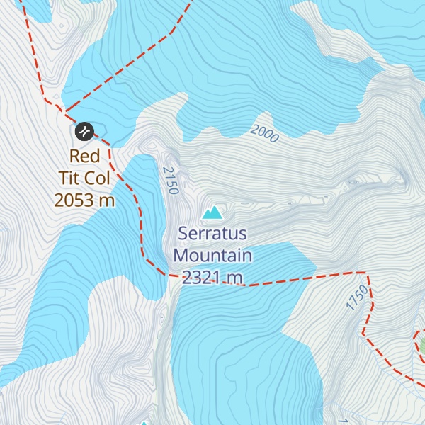 Map of Serratus Mountain