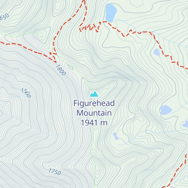 Map of Figurehead Mountain