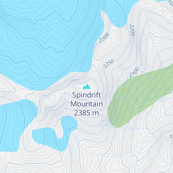 Map of Spindrift Mountain