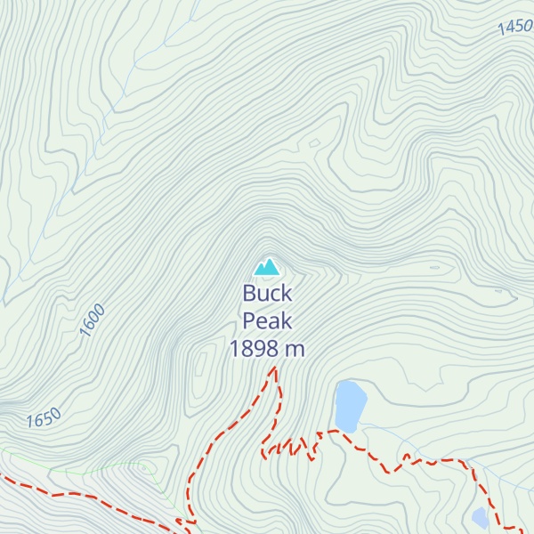 Map of Buck Peak