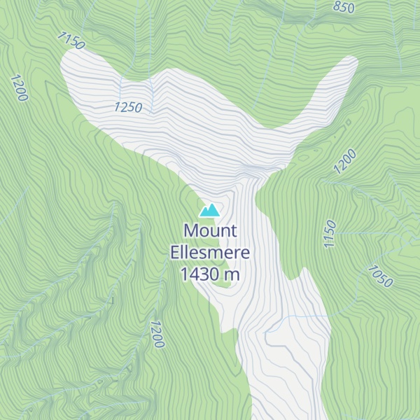 Map of Mount Ellesmere