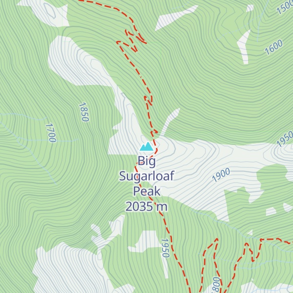 Map of Big Sugarloaf Peak