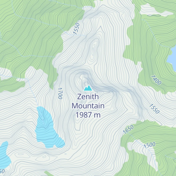 Map of Zenith Mountain