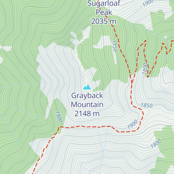 Map of Grayback Mountain