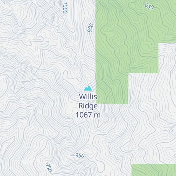 Map of Willis Ridge