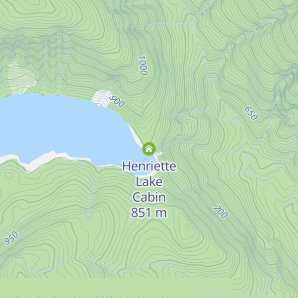 Map of Henriette Lake Cabin