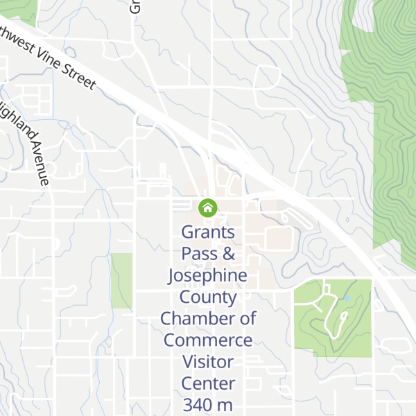 Map of Grants Pass & Josephine County Chamber of Commerce Visitor Center